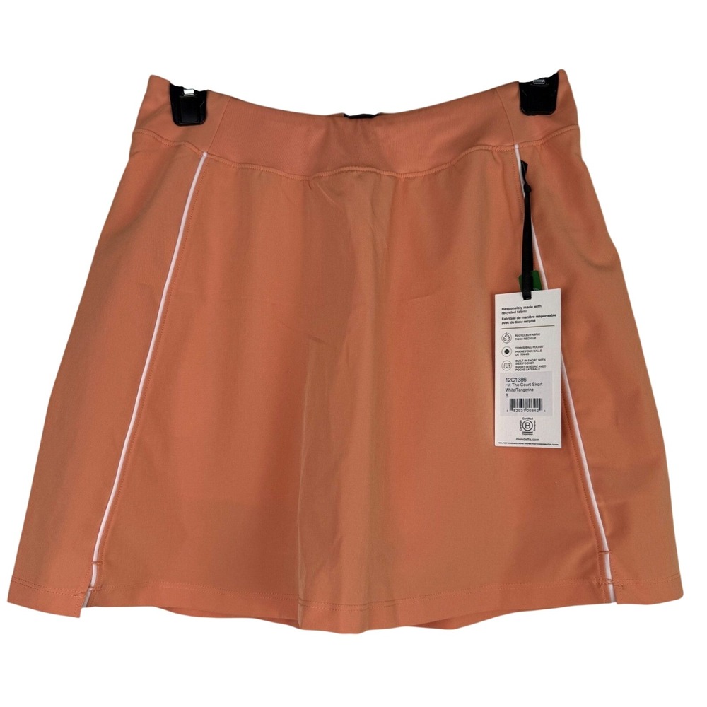 Mondetta Hit The Court Skort Tangerine Orange Athletic Tennis Skirt Small NWT